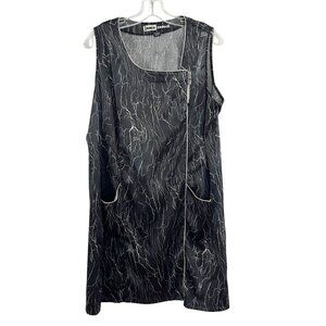Jamie Sadock Black Abstract Print Tennis Golf Athletic Dress Artsy - Size XL